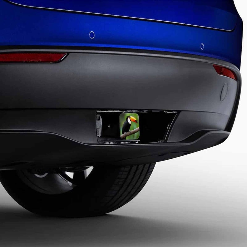 Beabes 2 Inch Toucan Trailer Hitch Cover, Tropical Bird Toucan Tree Branch Hitch Cover Fit for 2 Inch Hitch Receivers, Rubber Hitch Tube Cover Plug Cap for Trucks Cars SUVs - Image 4